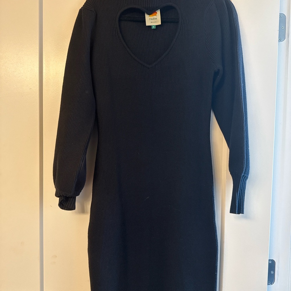 FARM Rio Black Midi Dress
